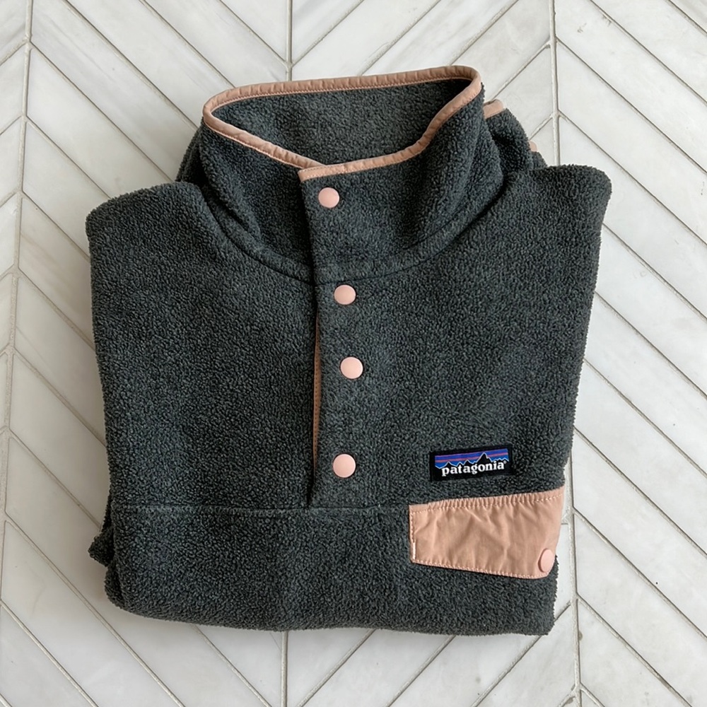 Patagonia Women’s Synchilla Snap-T Fleece Pullover Sz S Gray